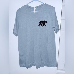 Bella Canvas Gray Bear Graphic Tee